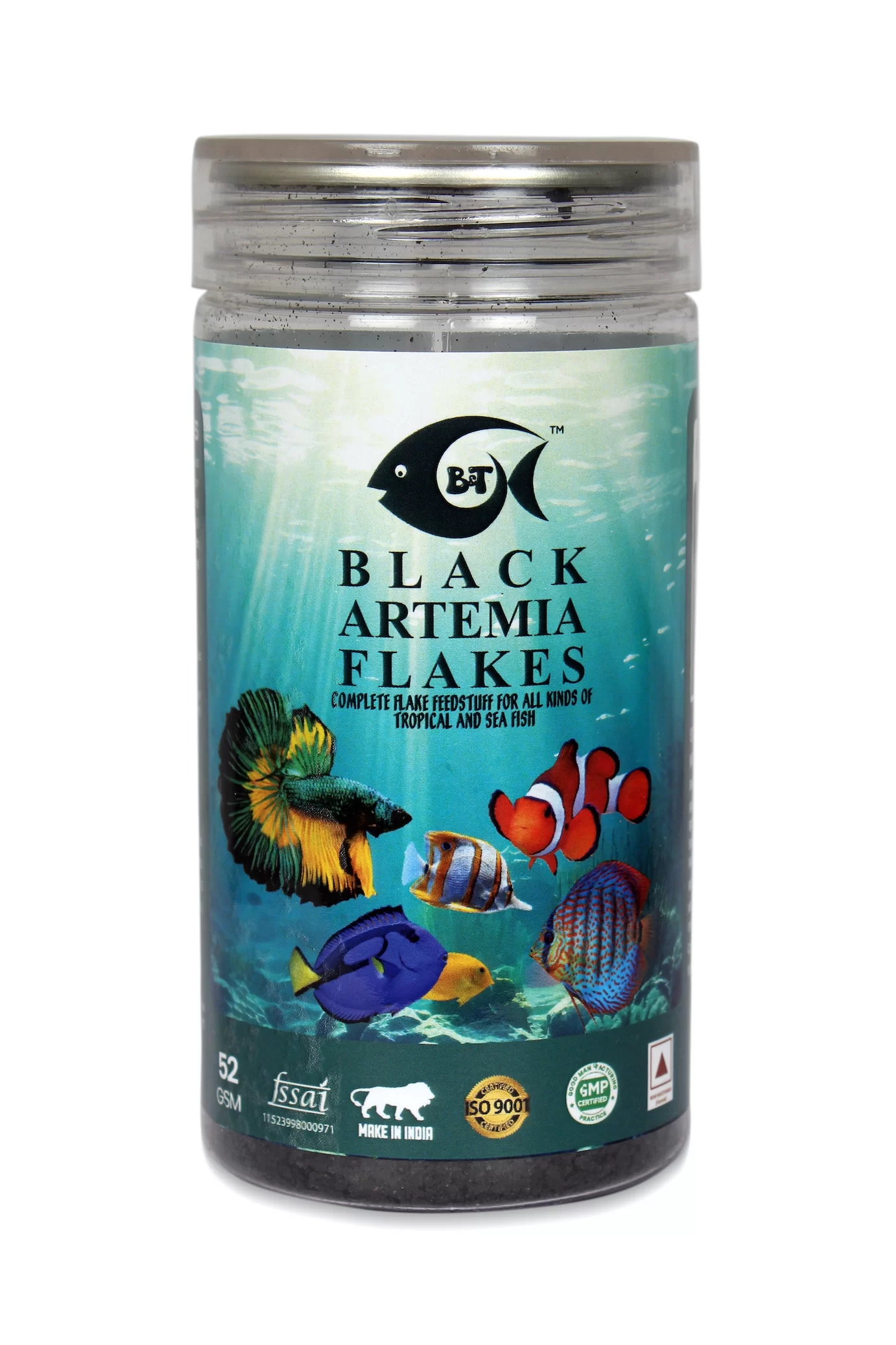 Black Artemia Flakes for All types of Fishes BUBBLES N TROUBLES